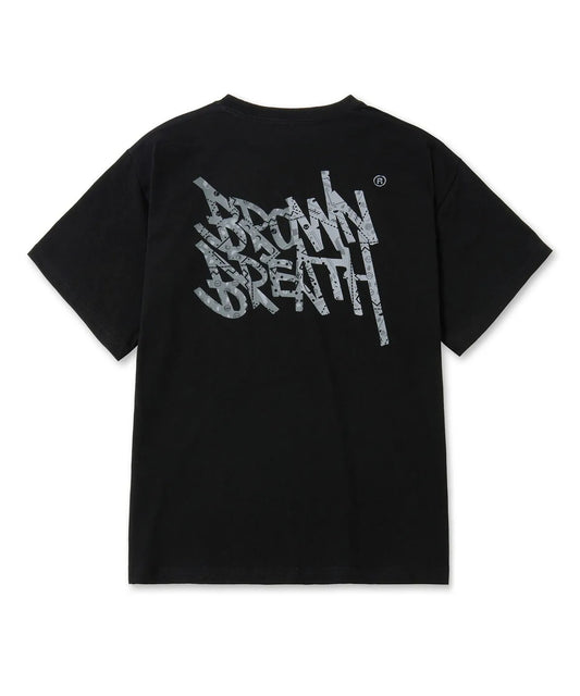 [BrownBreath] PAISLEY TAG TEE - BLACK