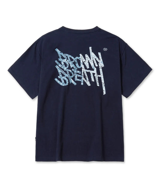 [BrownBreath] PAISLEY TAG TEE - NAVY